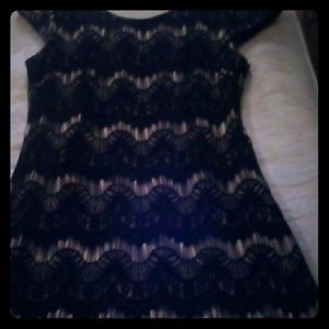 Little Black Lace Mini Dress